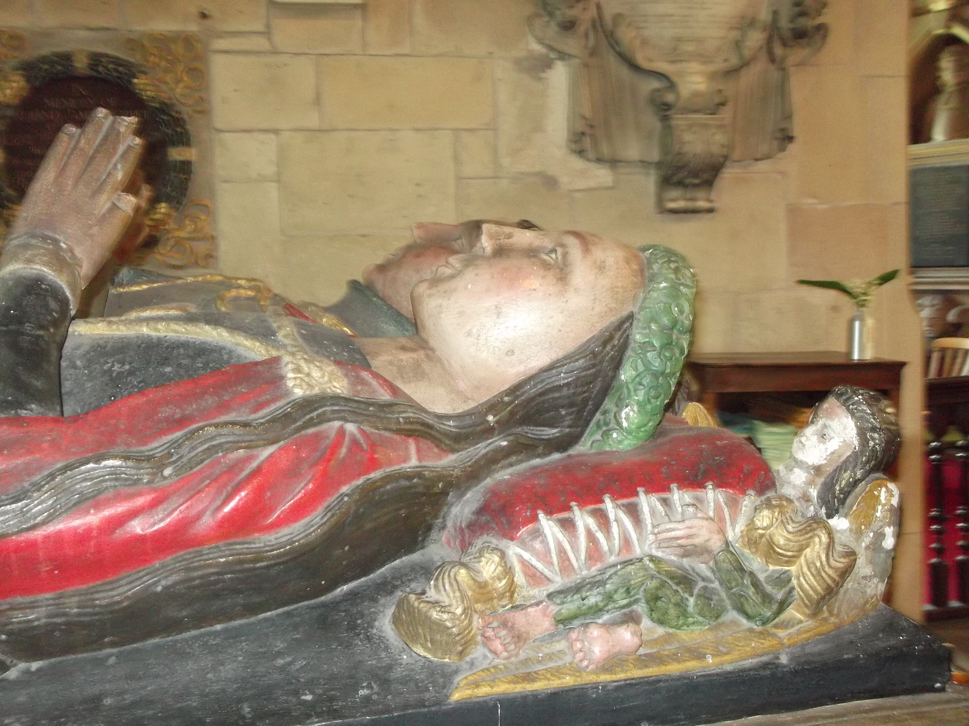 Effigy of Elizabeth (Vernon) Corbet
