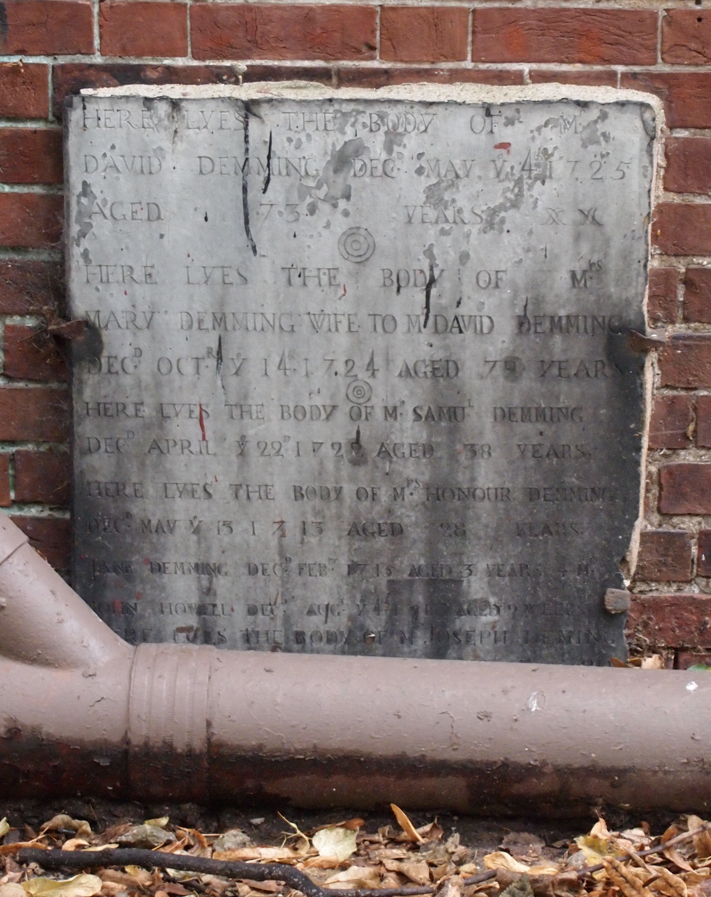 Gravestone of David and Mary Deming