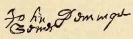 Signature of John Deming