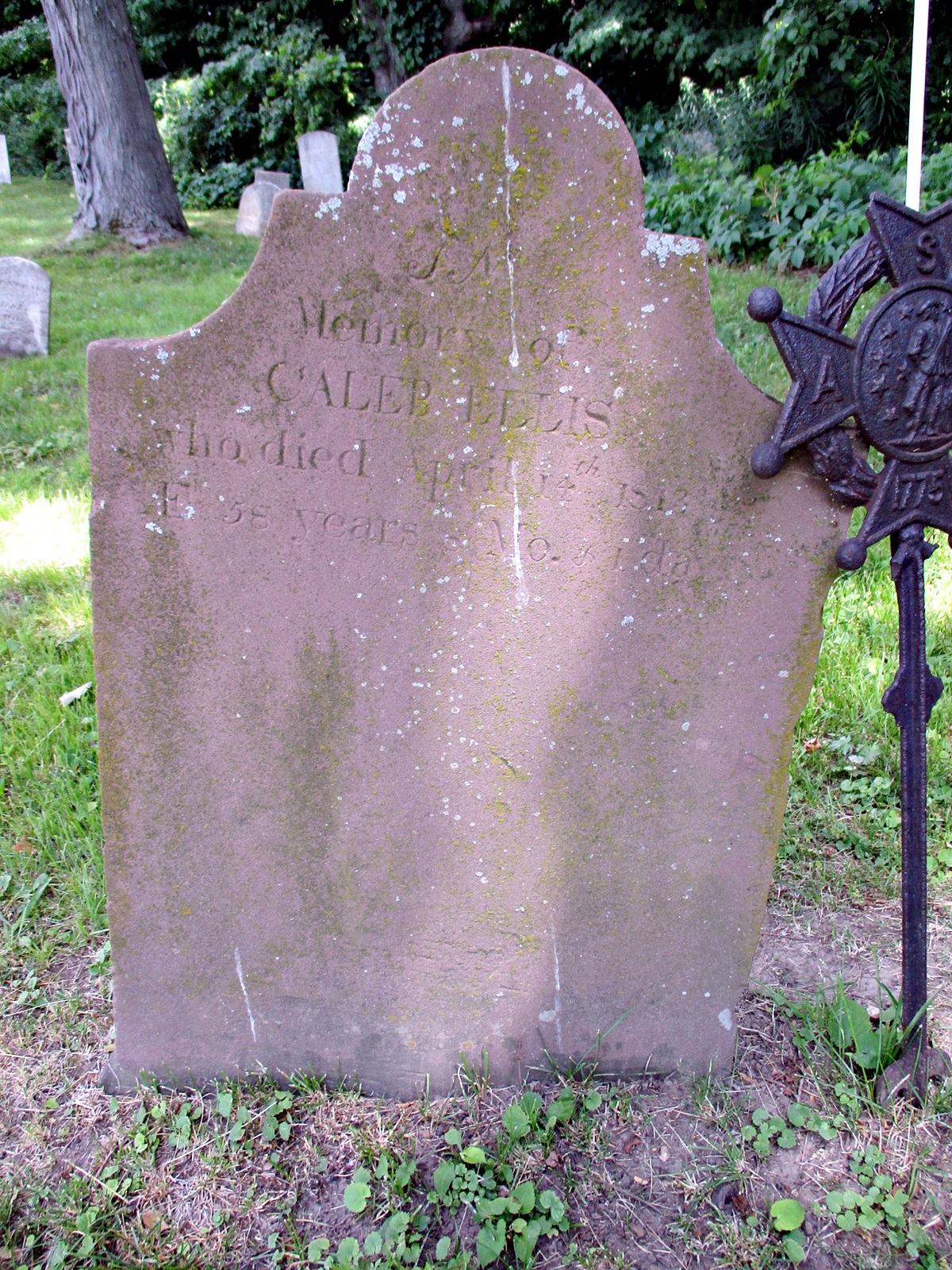 Gravestone of Caleb Ellis