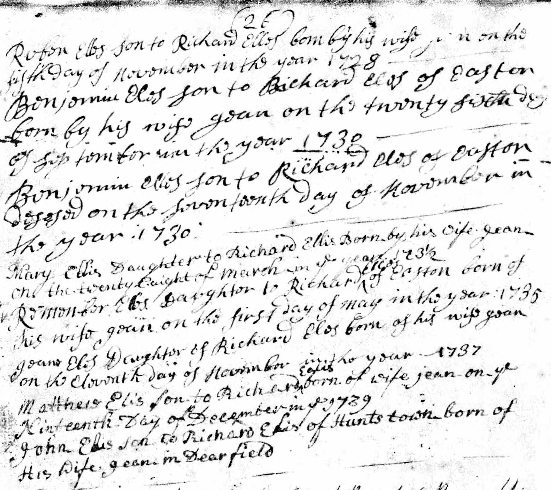 Ellis Family Register