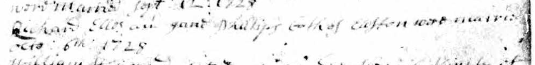 Marriage record of Richard Elles and Jane Phillips