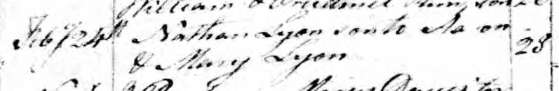 Birth record of Nathan Lyon