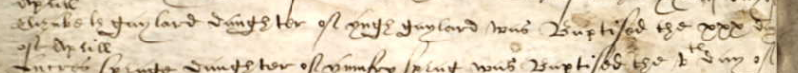 Burial record of Elizabeth Gaylard