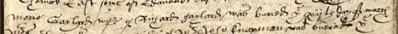 Burial record of Marie Gaylard