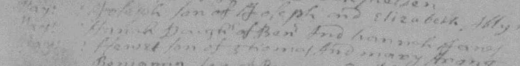 Birth record of Hannah Janes