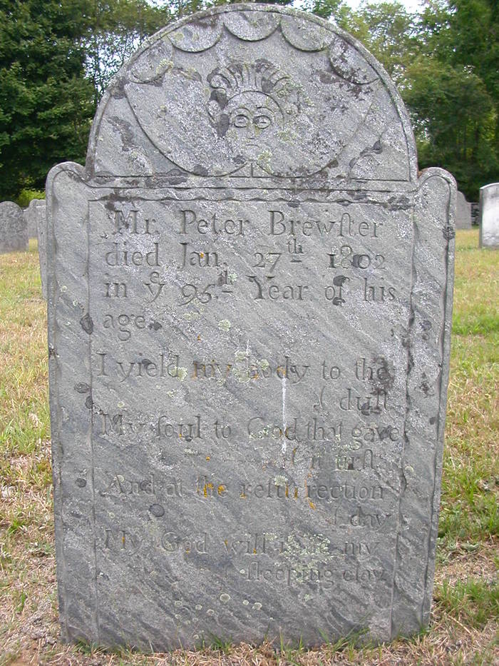 Gravestone of Peter Brewster