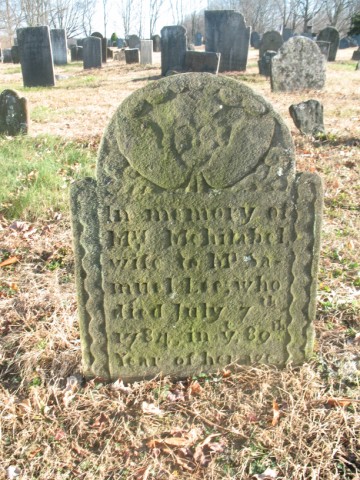 Gravestone of Mehitabel Lee
