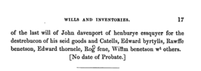 Will of John Davenport, part 2