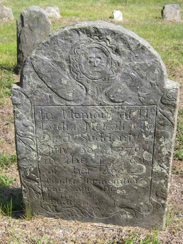 Gravestone of Lydia Metcalf