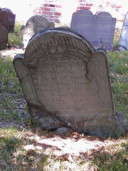 Gravestone of Martha Stow