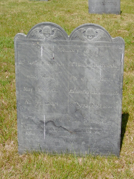 Double gravestone of James and Hannah Richards