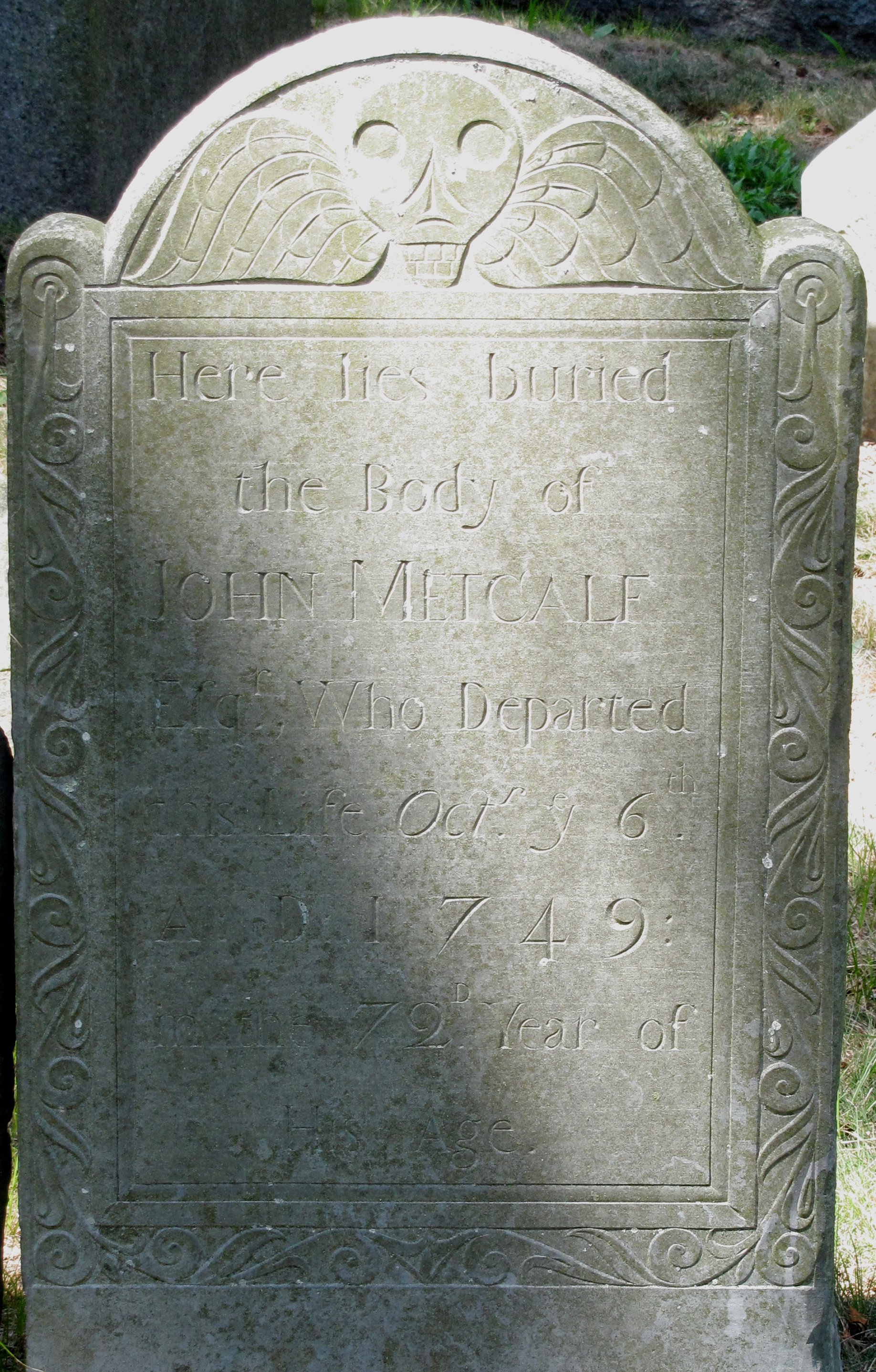 Gravestone of John Metcalf