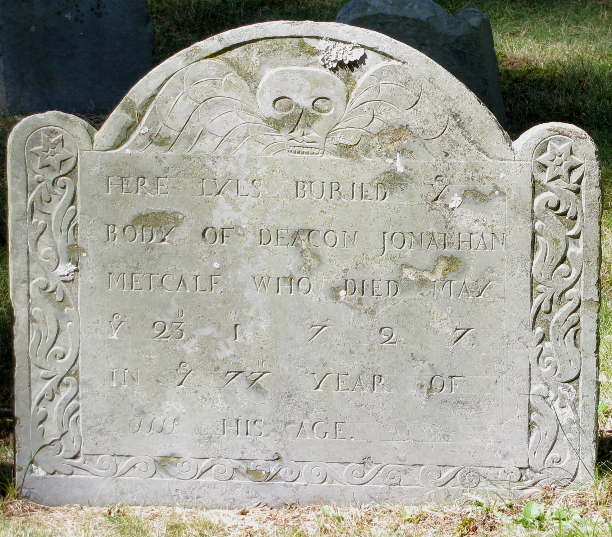 Gravestone of Jonathan Metcalf