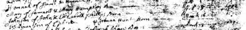 Birth record of John Phillips