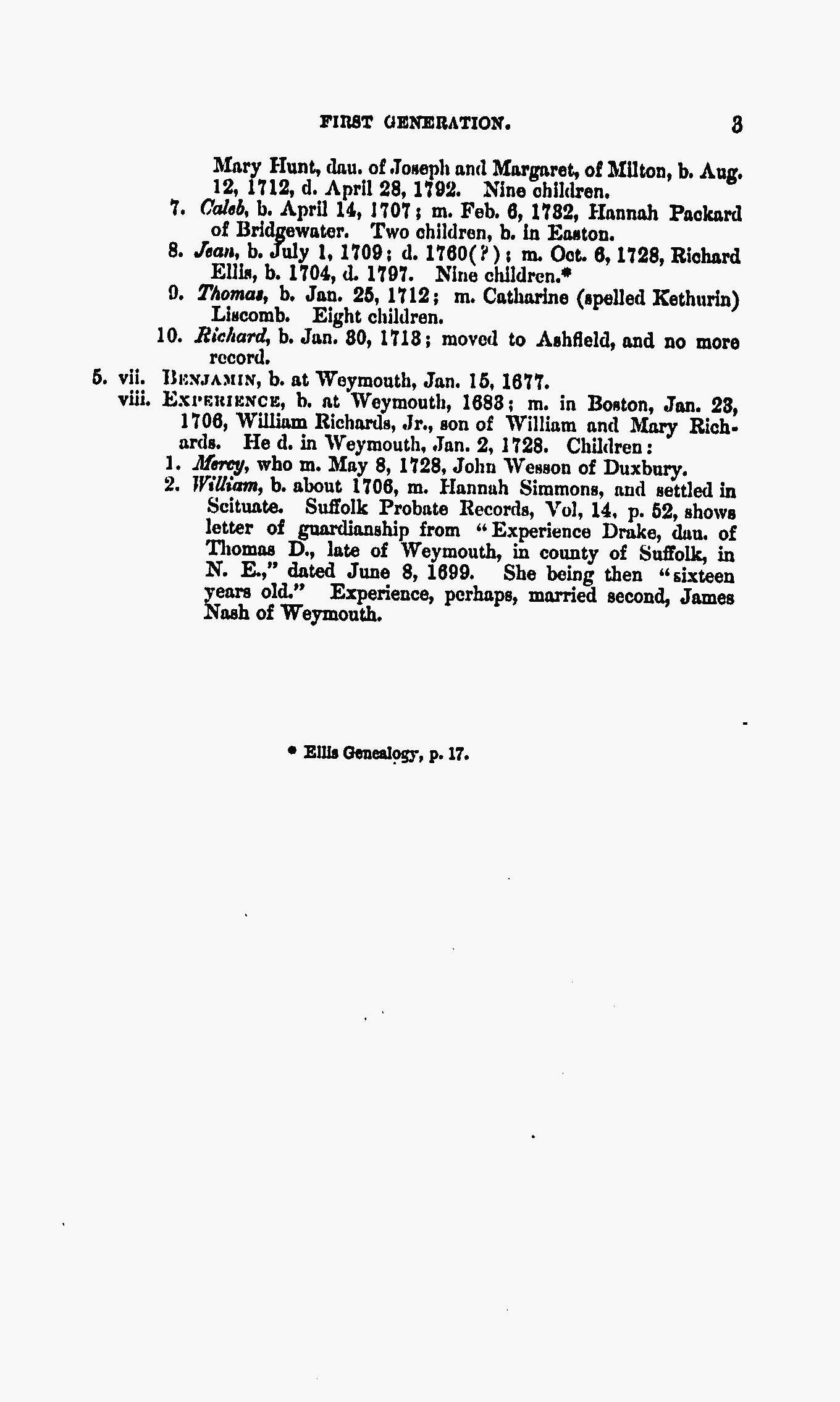 Page 3 of Drake Family book