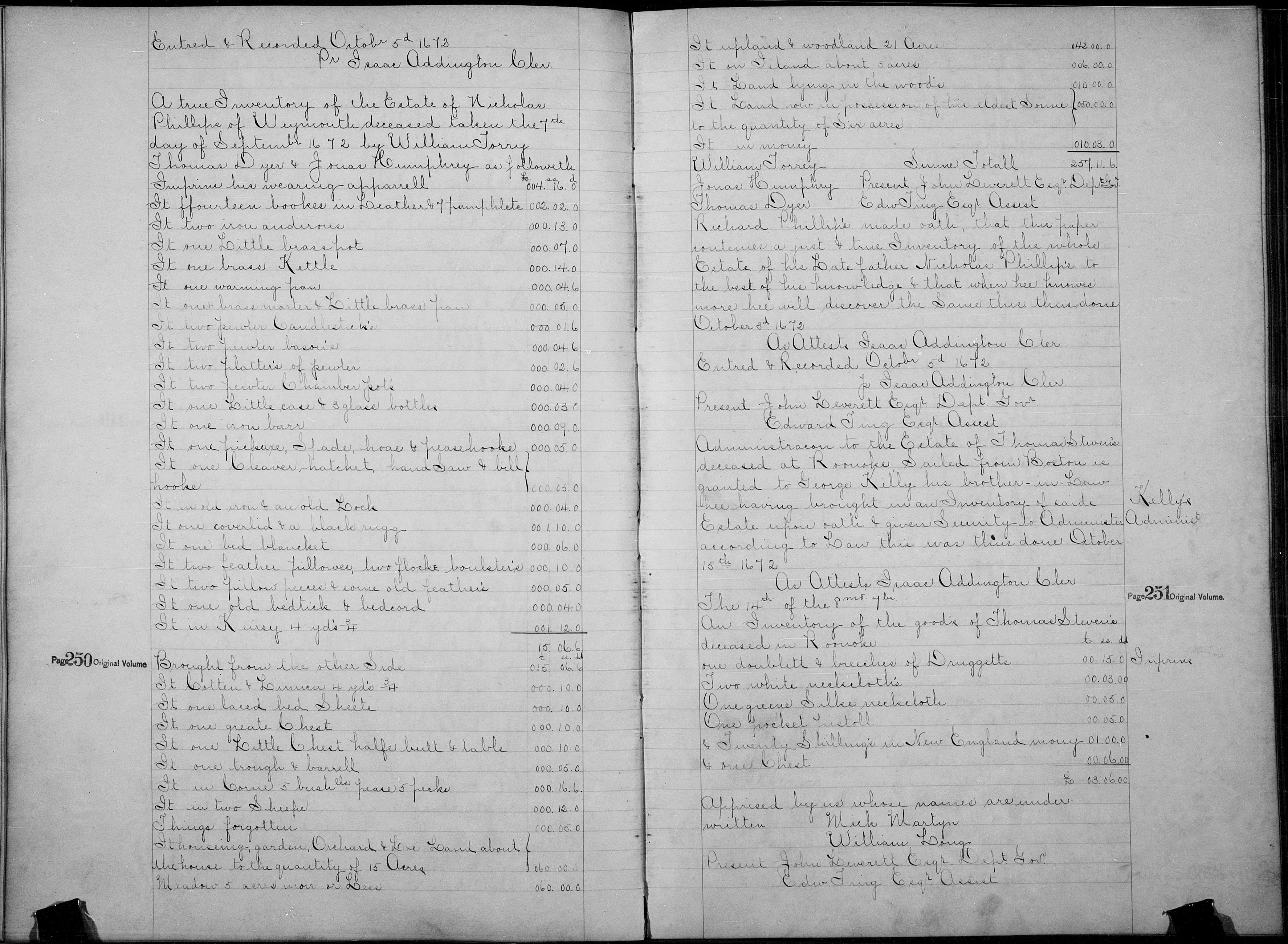 Inventory of Nicholas Phillips