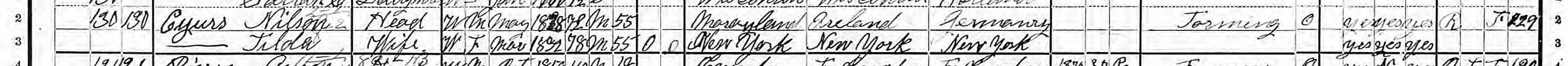 Household of Nilson Cyurs in 1900