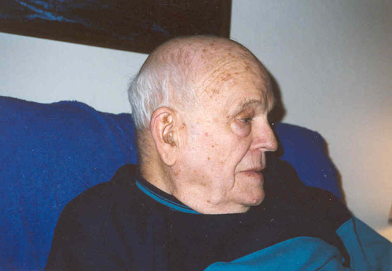 Frank Boyd in his armchair