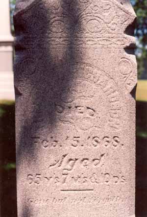 Closeup of the inscription for Freeman Richardson
