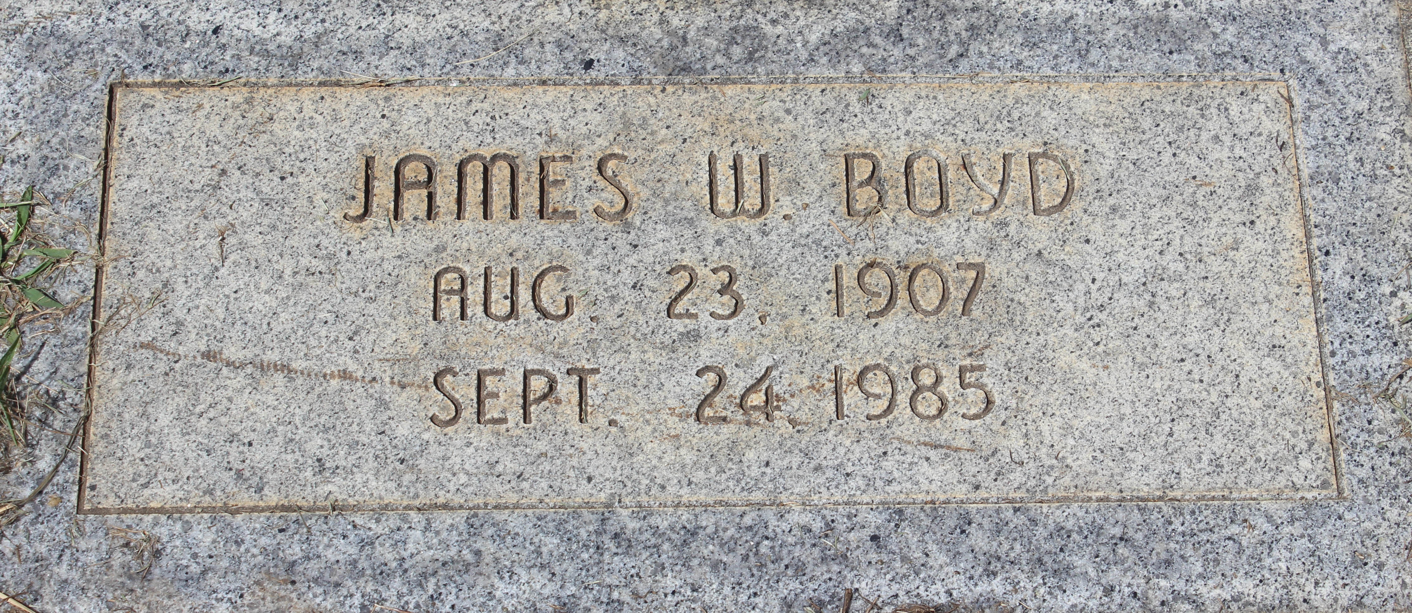 Gravestone of James W. Boyd