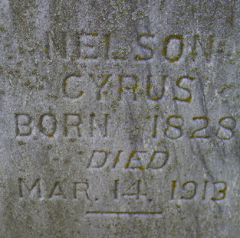 Gravestone of Nelson Cyrus