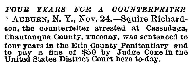 Article on Squire's sentencing