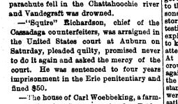 Article on Squire's arraignment and sentencing