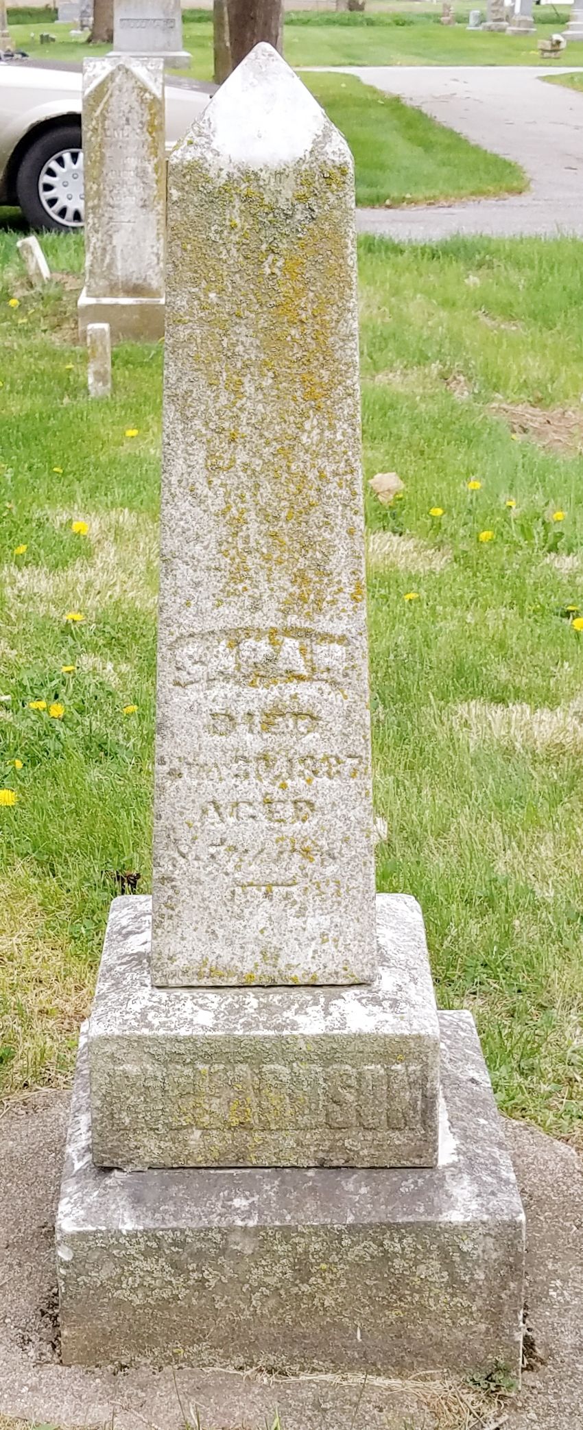 Gravestone inscription of Sarah Richardson