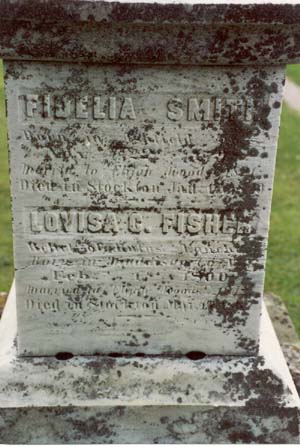 Information about Fidelia (Smith) Woods and Lovisa (Fisher) Woods, wives of Elijah Woods