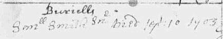 Death record of Samuel Smith