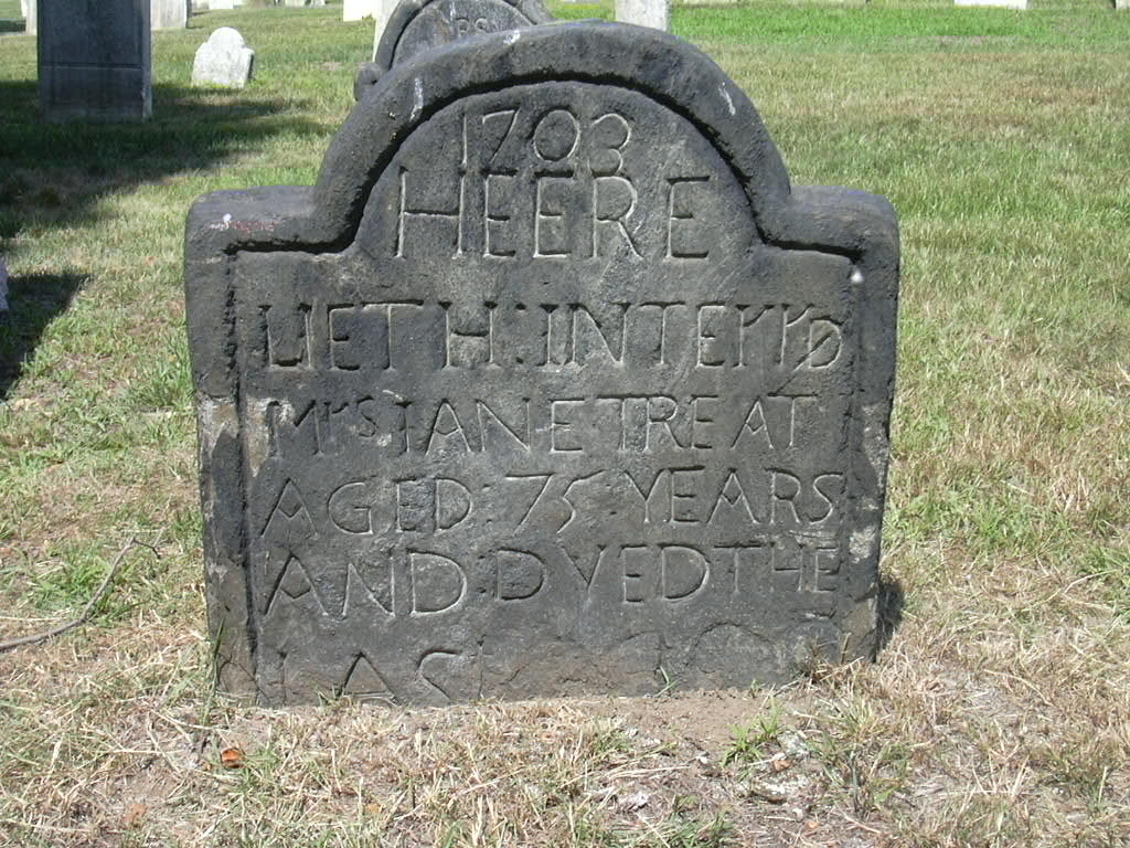 Gravestone of Jane (Tapp) Treat