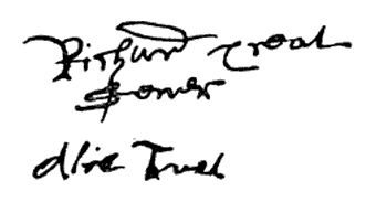 Signatures of Richard Treat and Alice Treat