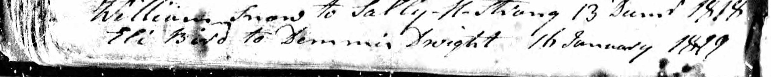 Marriage record of Eli Bird and Dimmis Dwight