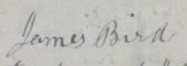 Signature of James Bird