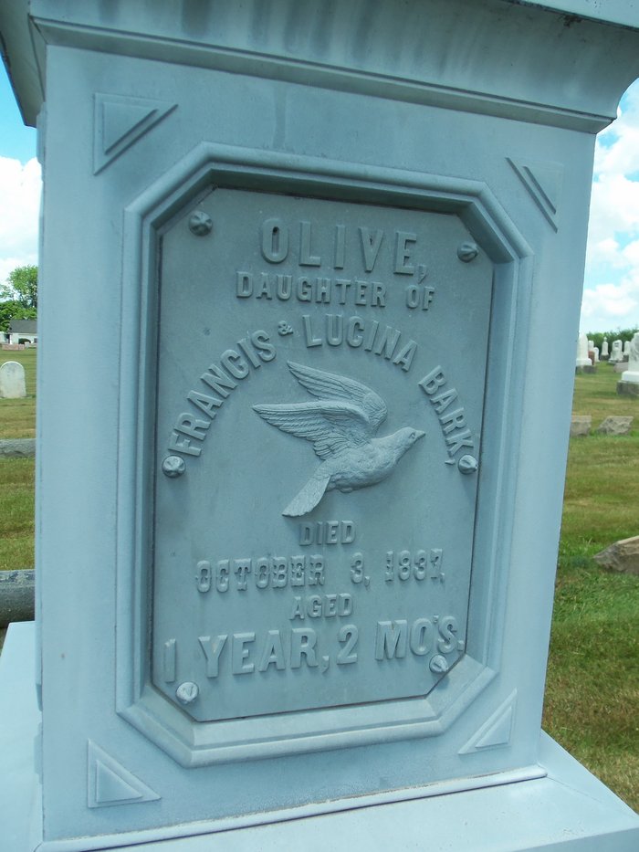 Plaque for Olive Bark on the Bark monument