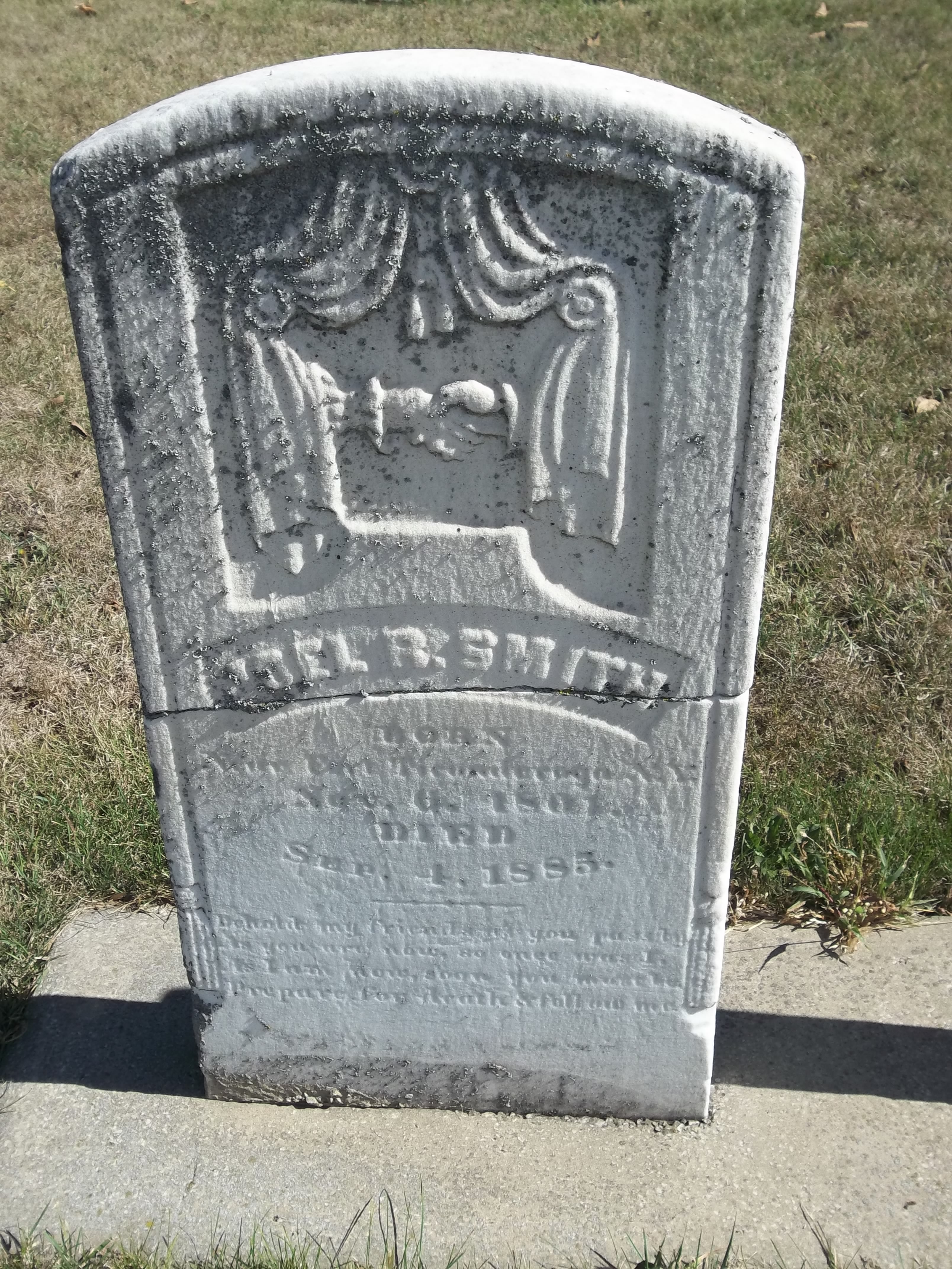 Gravestone of Joel R. Smith