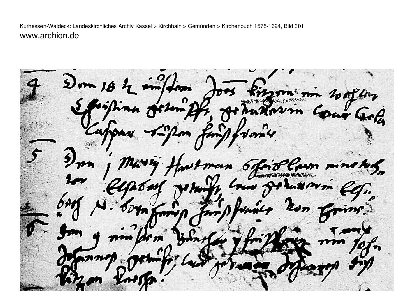 Baptismal record of Elisabeth Scheibler
