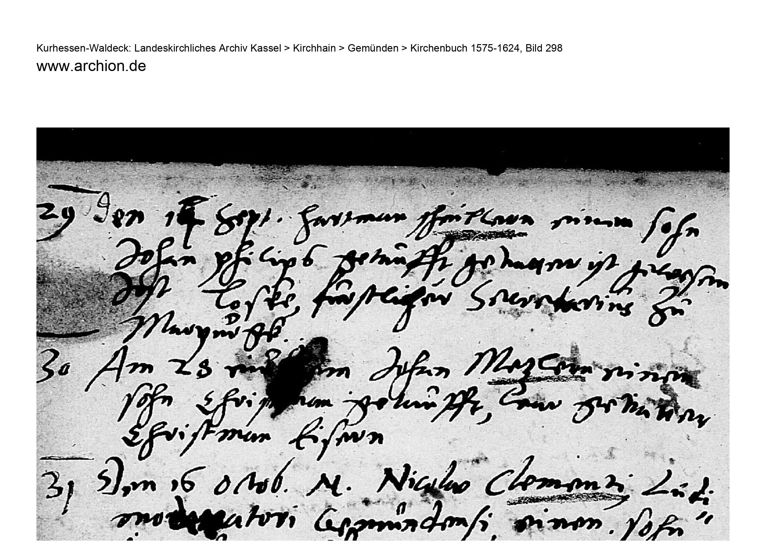 Baptismal record of Johann Philipp Scheibler
