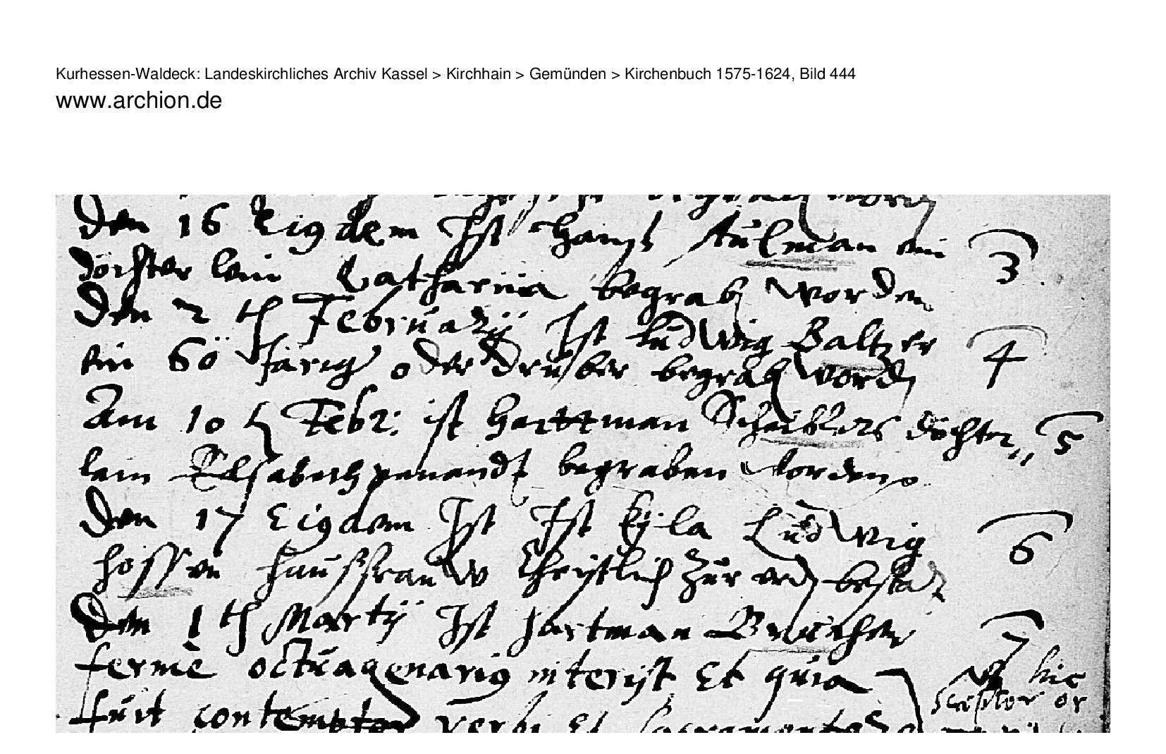Death record of Elisabeth Scheibler