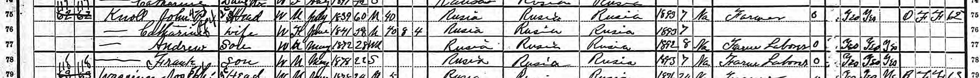 John P. Knoll family in 1900