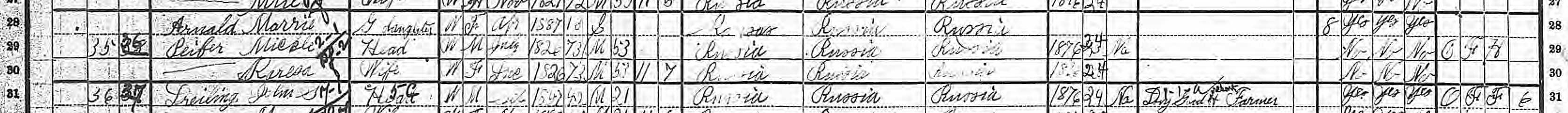Mickle Peifer family in 1900