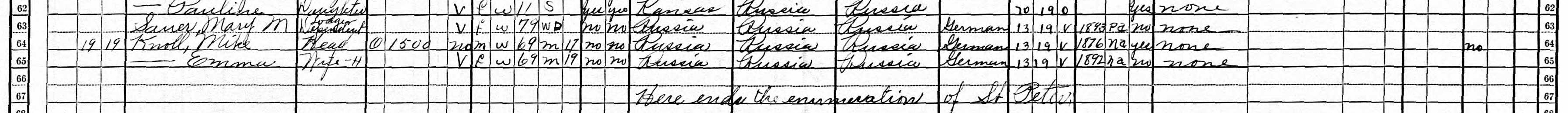 Mike Knoll family in 1930