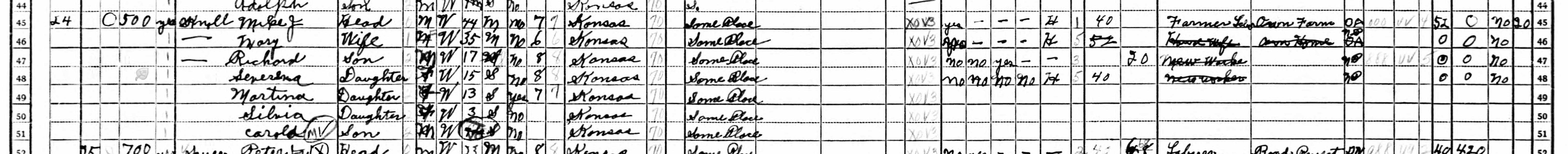 Mike J. Knoll family in 1940