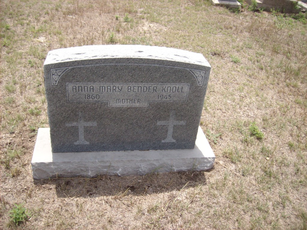 Gravestone of Anna Mary Bender Knoll