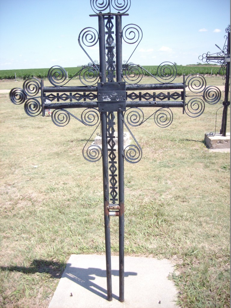 Iron cross grave marker of Catherine Knoll