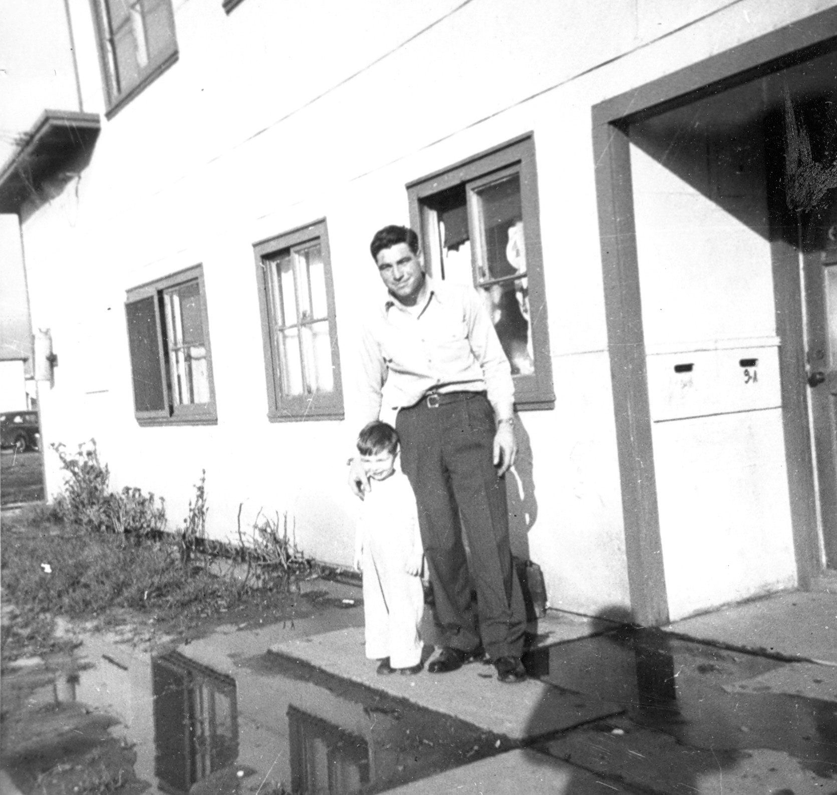 Pete standing with his young nephew Frank