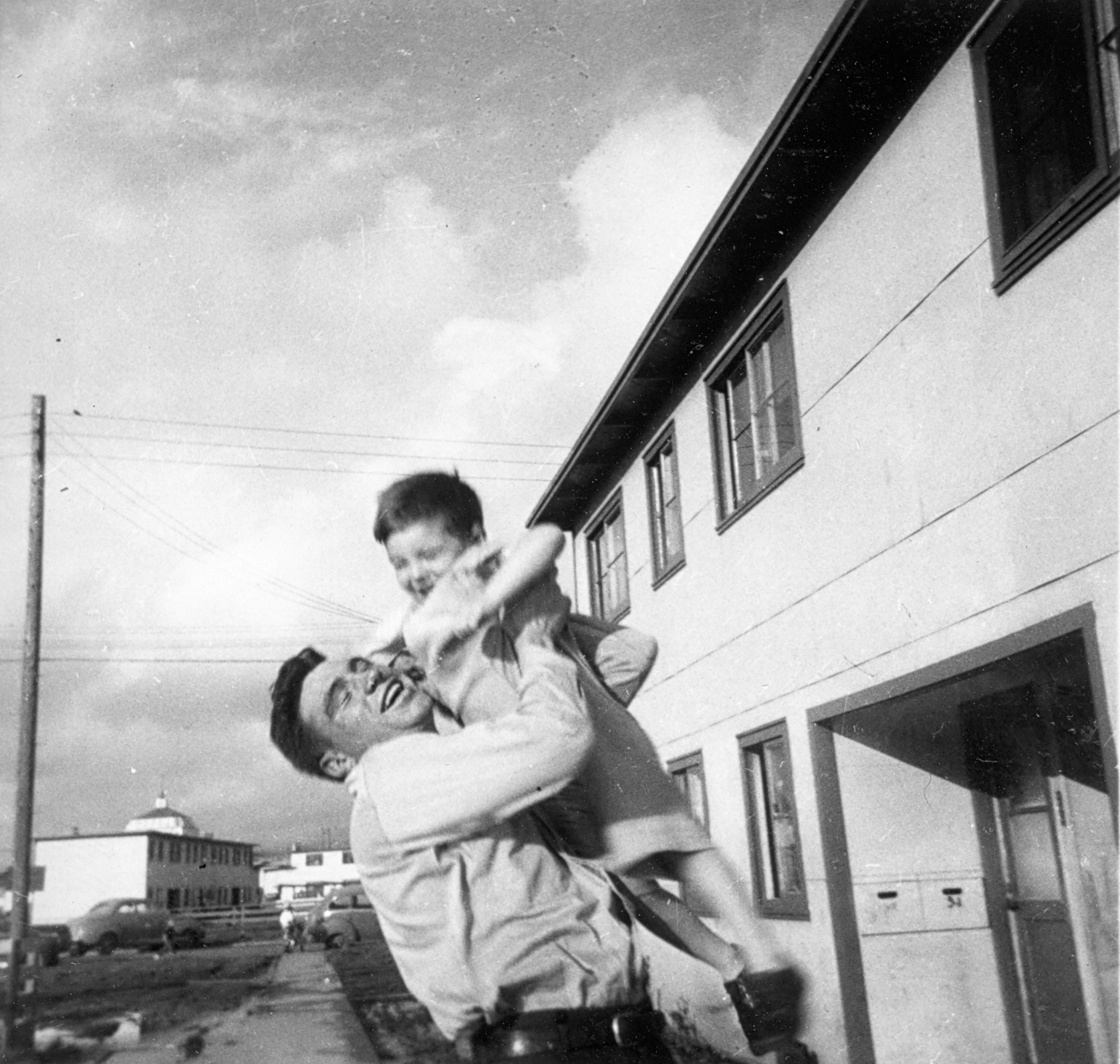 Pete lifting up his nephew Frank