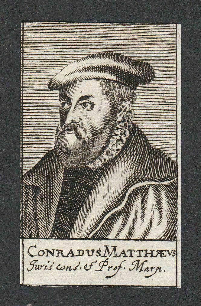Engraved portrait of Konrad Mattheus