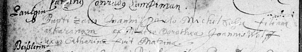 Baptismal record for Catharina Paulus